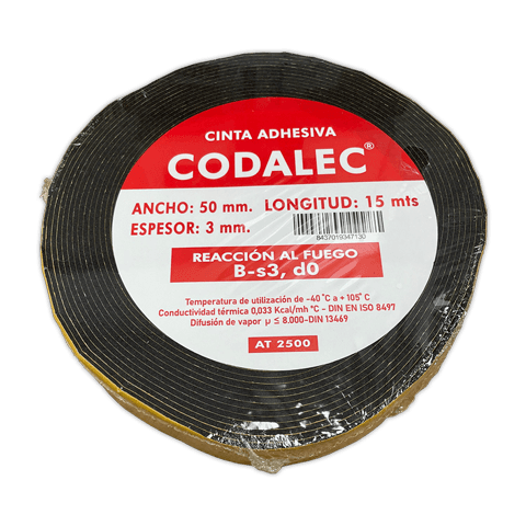 ESTANDAR Cinta espuma adhesiva Negra rollo 15 m